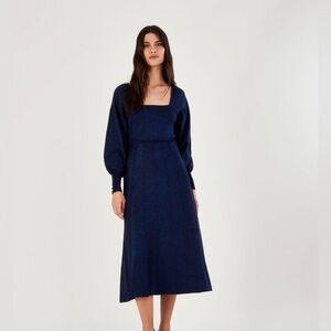 Metallic sweater dress